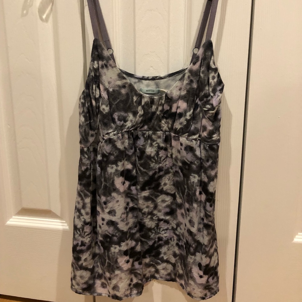 Grey Floral Tank